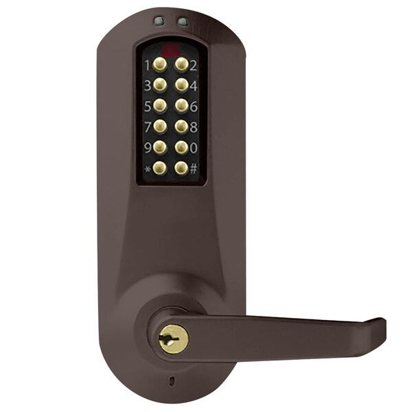 E-Plex 5000 Cylindrical Lock, Winston Lever, 100 Access Codes, 3,000 Audit Events, KIL, Kaba 90 Keyw